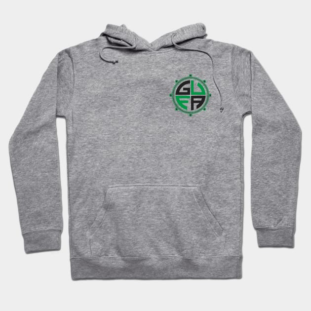 OG GUFA Now With Color! Pocket Logo Hoodie by Guerrilla Fanfare Brass